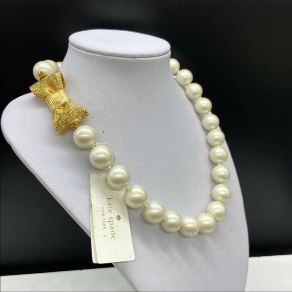 SOLD. Kate spade ♠️ Pearl/Golden Necklace NWT. SOLD. - Picture 2 of 16
